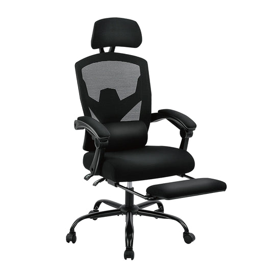Ergonomische Bureaustoel met Voetensteun Zwart