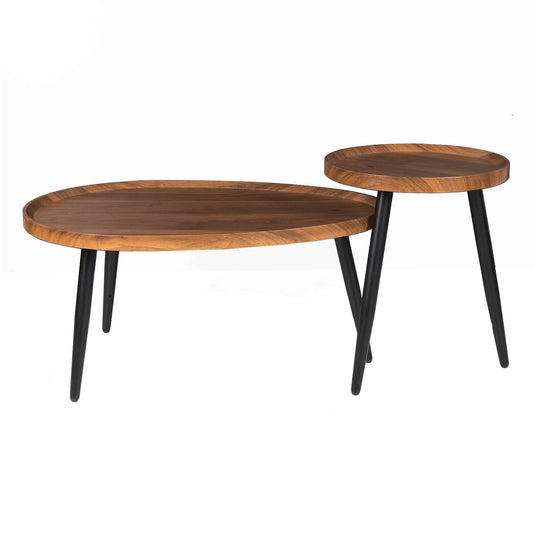 Salontafel Set met Twee Niveau