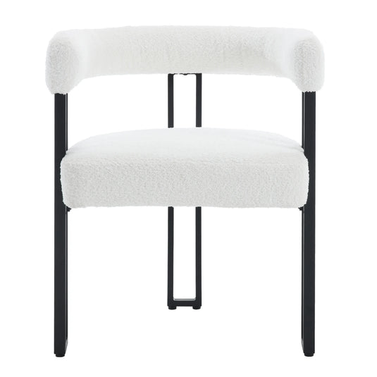 Witte Fluffy Eetkamerstoel (Set van 2)
