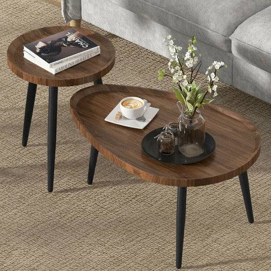 Salontafel Set met Twee Niveau
