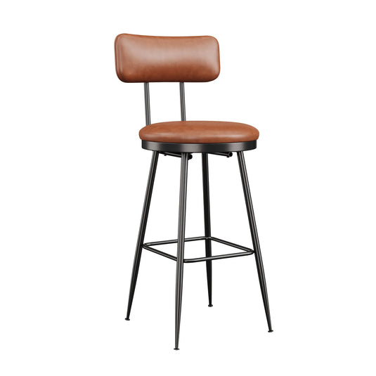 Set 2 Barkrukken Kunstleer met Zwart (65 cm zithoogte)